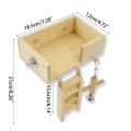 Miniatyrbillede 2 af 5: Papegøje aborre platform træ aborre stand fugl playstand fuglebur aborre træ klatring stige legetøj til bur fugle aborre til papegøjer træ stand