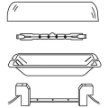 Miniatyrbilde 5 av 5: R7S Lampholder 118mm Halogen og R7S LED-pære, 2-pakning