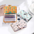 Miniatyrbild 4 av 5: Kvinnlig söt bankkortsväska liten hasp Multi Card Pockets Casual ID-kortsfodral visitkortshållare korthållare bok kreditkortsklämma