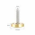 Miniatyrbilde 2 av 5: Speilskruer Dekorative Hetter Deksel Spiker Gull 14mm 4stk