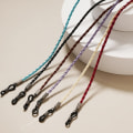 Miniatyrbild 3 av 4: Glasögonkedjor Halsband Läder Glasögon Halsband Snöre Rep Band Läder Glasögon Sladd Justerbar Ände Glasögonhållare Glasögontillbehör, 2 st, Brun brown
