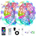 Miniatyrbillede 1 af 5: LED-strimmelbelysning - 5050 RGB flerfarvet lysstærk LED - 10 m