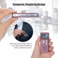Pikkukuva 4 / 5: Kannettava digitaalinen ääninauhuri Ääninauhuri Diktaattori LCD-nauhoitin MP3-soitin - 8 Gt (Viininpunainen)