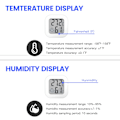 Miniatyrbild 4 av 5: Digital hygrometer, Mini inomhus termometer rum termo-hygrometer, noggrann RH-mätare temperaturmonitor för hem sovrum källare kontor växthus