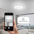 Miniatyrbilde 5 av 5: 38CM LED-taklampe, 36W moderne kjølig hvitt takbelysning 6000K, hvite bølgestriper, taklampe er egnet for stue