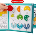 Miniatyrbillede 4 af 4: Magnetisk Fraktionslæring til Børn Matematik Legetøj Træ Fraktionsbog Sæt Børn Aritmetik Læring Pædagogisk Legetøj
