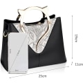 Miniatyrbillede 4 af 5: Moderigtige håndtasker til kvinder Katteform Crossbody taske (sort)