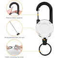 Miniatyrbillede 2 af 7: Heavy Duty Retractable Keychain, 2stk Retractable Badge Holder, Retractable ID Badge Reel Heavy Duty Reel Clips Retractable Badge Reels white*2