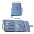 Miniatyrbillede 2 af 5: Ørering Organizer Bog, Ørering Æske, Smykkeruller til Rejser, Smidig PU Læder Bærbar Lille Bog af Øreringe Organiser