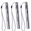 Miniatyrbillede 1 af 5: 3 stk. USB Pen Light LED Lommelygte til Sygeplejersker, Rustfrit Stål Medicinsk Lommelygte Genopladelig Mini Lommelygte Håndholdt Penlight med Klip