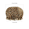 Miniatyrbillede 2 af 2: 1 stk. brusekappe, genanvendelig badehætte, dobbelt tykkelse vandtæt brusekappe (leopardprint) leopard print