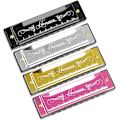 Miniatyrbillede 6 af 7: Blues Harmonica Mundharmonika, Diatonisk Blues Harmonika i C-tone, 10 Huller 20 Toner Blues Harp Mundharmonika (Roserød) silver