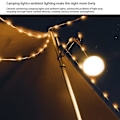 Miniatyrbild 4 av 5: Vattentät bärbar förvaringsbar ljusslinga för utomhusbruk - Camping ljusslinga warm light10m