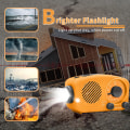 Miniatyrbild 4 av 5: Bärbar Bluetooth-högtalare Retro Vind upp Radio, Handvev Nöd Solradio AM/FM LED Ficklampa Radio med Uppladdningsbar 2000mah