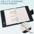 Miniatyrbild 2 av 5: A6-påfyllningspapper, 3-pack 100GSM tjockt påfyllningsbart papper 6, 135 ark (270 sidor) för 6-rings pärm Journal Notebook-Blankt papper