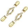Miniatyrbillede 1 af 2: 2 stk. Retro Sweater Clips Cardigan Brosche (Guld)