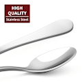 Miniatyrbilde 3 av 5: Teskjeer, sett med 12 teskjeer i rustfritt stål, kaffe te dessert bestikk flatware– 14cm / 5,5 tommer (sølv)