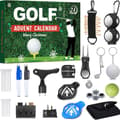 Adventskalender Golf 2025 Julkalender 24 dagar Golfpresenter med golfbollar, peggar och markörer