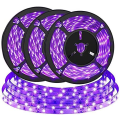 Miniatyrbillede 1 af 5: 3-pak UV LED lilla sort lysstrimmel, 4,5W 2M USB 5V drevet