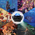 Miniatyrbild 5 av 5: Galaxyprojektor Stjärnprojektor med Bluetooth-högtalare