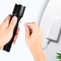 Miniatyrbilde 2 av 5: USB-lommelykter Super Bright Rechargeable, lommelykt 5000LM bærbar, søkelys søkelys med 5 moduser Zoomable Vanntett for Camping Utendørs Fotturer