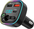 Pikkukuva 1 / 5: Bluetooth 5.3 FM-lähetin, handsfree-autoadapteri, QC3.0 pikalataus langaton Bluetooth MP3-soitin, 2 USB + 1 Type-C, handsfree-puhelut