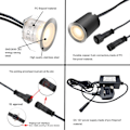 Miniatyrbillede 4 af 5: 16 Udendørs Indbyggede LED-spots, Ø 32mm Varm Hvid 2800k