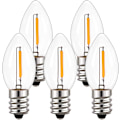 Miniatyrbilde 1 av 4: C7 LED-pære, 0,5 W, varmt hvitt 2700 K, ikke-dimbar, 5-pakning