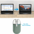 Miniatyrbilde 3 av 5: Trådløs mus, 2,4G oppladbar stille slank datamus med USB-mottaker 3 DPI, Tilbake til skrivebords-knapp for PC bærbar datamaskin stasjonær D