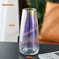 Miniatyrbillede 5 af 5: Glasblomstervase, tykke glascenterstykker, moderne klare vaser til hjemmet, blomsterarrangementsvase til mors dag, bryllupsreception, housewarming