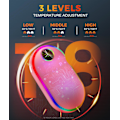Miniatyrbillede 3 af 5: Genopladelige håndvarmere med lys (7 farver), 10000mah Luminescence elektrisk håndvarmer, (13-18 timer)