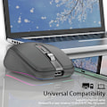 Miniatyrbild 5 av 5: 2.4G+BT5.1 Trådlös mus för datorspel med ergonomisk design, justerbar DPI i 4 steg, inbyggt uppladdningsbart batteri för bärbar dator black