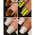 Miniatyrbillede 4 af 6: Pearl Chrome Neglepulver Aurora Effekt【Stor Kapacitet】- 2 stk. Spejleffekt Aurora Magisk Perlemorspejl Glitter Negle Chrome Pulvere White C