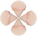 4 st puderpuffar, triangulära puderpuffar för pressat puder-beige