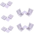 Miniatyrbillede 1 af 5: 5 stk. RGB 5050 LED-striml-konnektorer 4-benet 10 mm bred