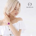 Miniatyrbillede 5 af 5: Elegant dameure til kvinder - Quartz analog ur med diamant urskive og rustfrit stål rem - Fashionable dameur - Eksklusive armbånd til kvinder
