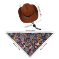 Miniatyrbilde 2 av 5: Kjæledyrhatt, Hund Cowboyhatt Kjæledyr Hund Katt Cowboyhatt Bandana Skjerf Fest Leverandør Kostymesett Cap Valp Kjæledyr Hund Katt Ferie Kjæledyr Festdekorasjon
