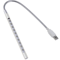 Miniatyrbild 1 av 5: Tangentbordbelysning Laptoplampa USB LED Lång Svanhals Touch Dimmerlampa silver