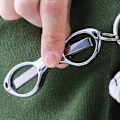 Miniatyrbilde 6 av 6: 2 stk. Foldbare Saks i Rustfritt Stål, Brilleformet Mini-Saks, Sikkerhets-Saks, Små Saks, Reisesaks, Fiske-Saks med Nøkkelringhull