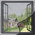 Miniatyrbilde 1 av 4: Magnetisk flueskjermvindu 130cm x 150cm - Klippbar og vaskbar insektscreen for små til store vinduer
