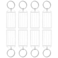 Miniatyrbilde 1 av 5: 24 stk. nøkkelbrikker 5 cm plastnøkkelbrikker med linjert blanke papiretiketter gjennomsiktige deksler og splittringer robuste artikkelidentifikatorer, hvite