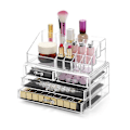 Miniatyrbillede 2 af 2: Makeup Organizer Kosmetisk Opbevarings Skuffe Akryl Transparent
