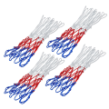 Miniatyrbillede 1 af 5: Basketball Net, 4 Pak Højtydende Basketball Net Udskiftning Farvet Basketball Hoop Stand Nets Netball Ring Basket Ball Hoop Nets, 12 Loops