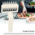Miniatyrbild 3 av 5: Pizzadegsrulle i plast med spikar för tunn pizzaskorpa, förhindrar blåsor, bröd, kakor, bakverk, gör-det-själv-köksbakningsverktyg