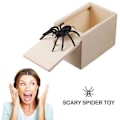Miniatyrbillede 2 af 4: Træ Spøgelses-Edderkop Scare Box Skjult I Æske Trick Spil Jokes Scare Box Gag Legetøj Gave