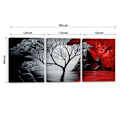 Miniatyrbild 2 av 5: The Cloud Tree Large 3 Panels Modern Stretched and Framed Giclee Canvas Prints Abstract Seascape Paintings Reproduction Sea Beach Pictures