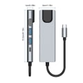 Pikkukuva 2 / 5: 5-in-1 USB-C-telakka-asema, tyyppi C - HDMI-sovitin, RJ45 Ethernet, 4K HDMI, 100 W PD, 2 USB 3.0 yhteensopiva MacBook Pro / Air ja tyyppi C -laitteiden kanssa