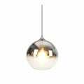 Pikkukuva 1 / 4: Pallomainen liukuväri lasiriipusvalo Moderni lasilamppu Kattokruunu Riippuvalaisin (Hopea, 20cm)