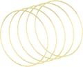 5-pack 10 tum/25 cm metallkransringar guld blomsterkrans