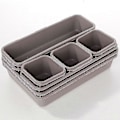 Miniatyrbilde 2 av 4: 8 stk. Plast Skuffeorganisatorer Skuffe Bestikkorganisator Husholdnings Desktop Diverse Skuffe Oppbevaringsboks grå Gray